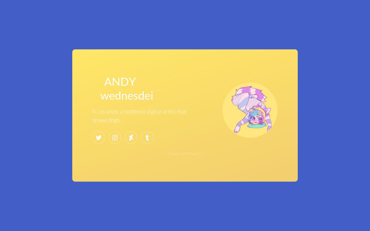 Carrd profile picture for @dandy